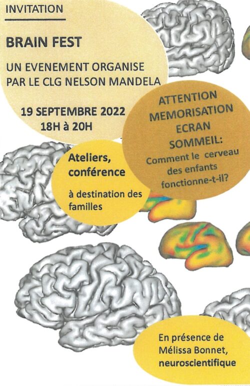 Brainfest le 19 septembre 2022, - Au collège Nelson MANDELA de Floirac