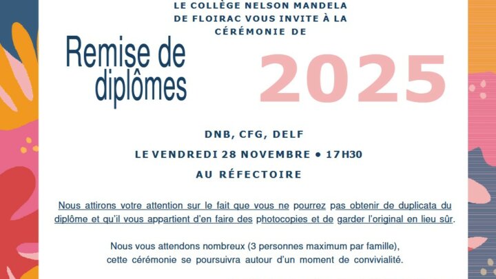 Remise des diplômes